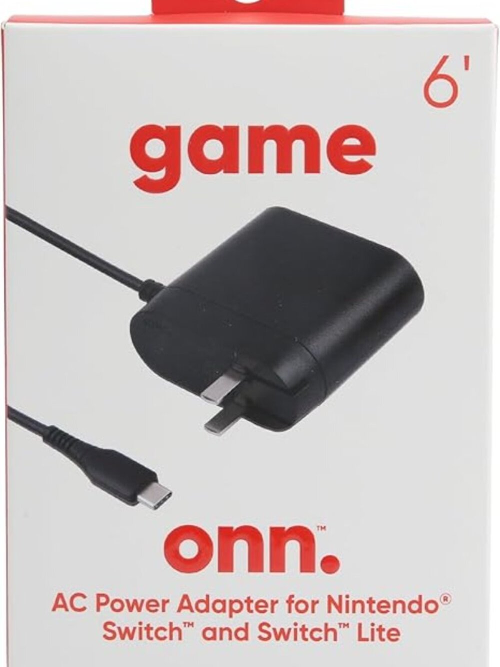 Game 6FT AC Power Adapter for Nintendo Switch & Switch Lite – Charging Cable
